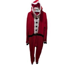 PJ's & Presents Christmas Santa Claus One-Piece Pajamas Holiday Men’s M New!
